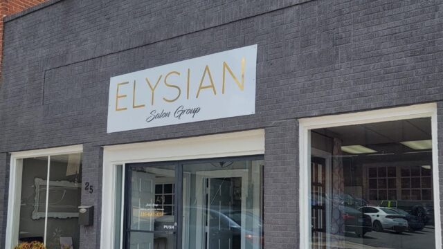The front entrance to Elysian Salon Group