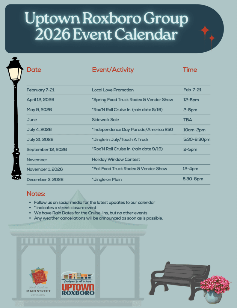 URG 2026 calendar of events graphic